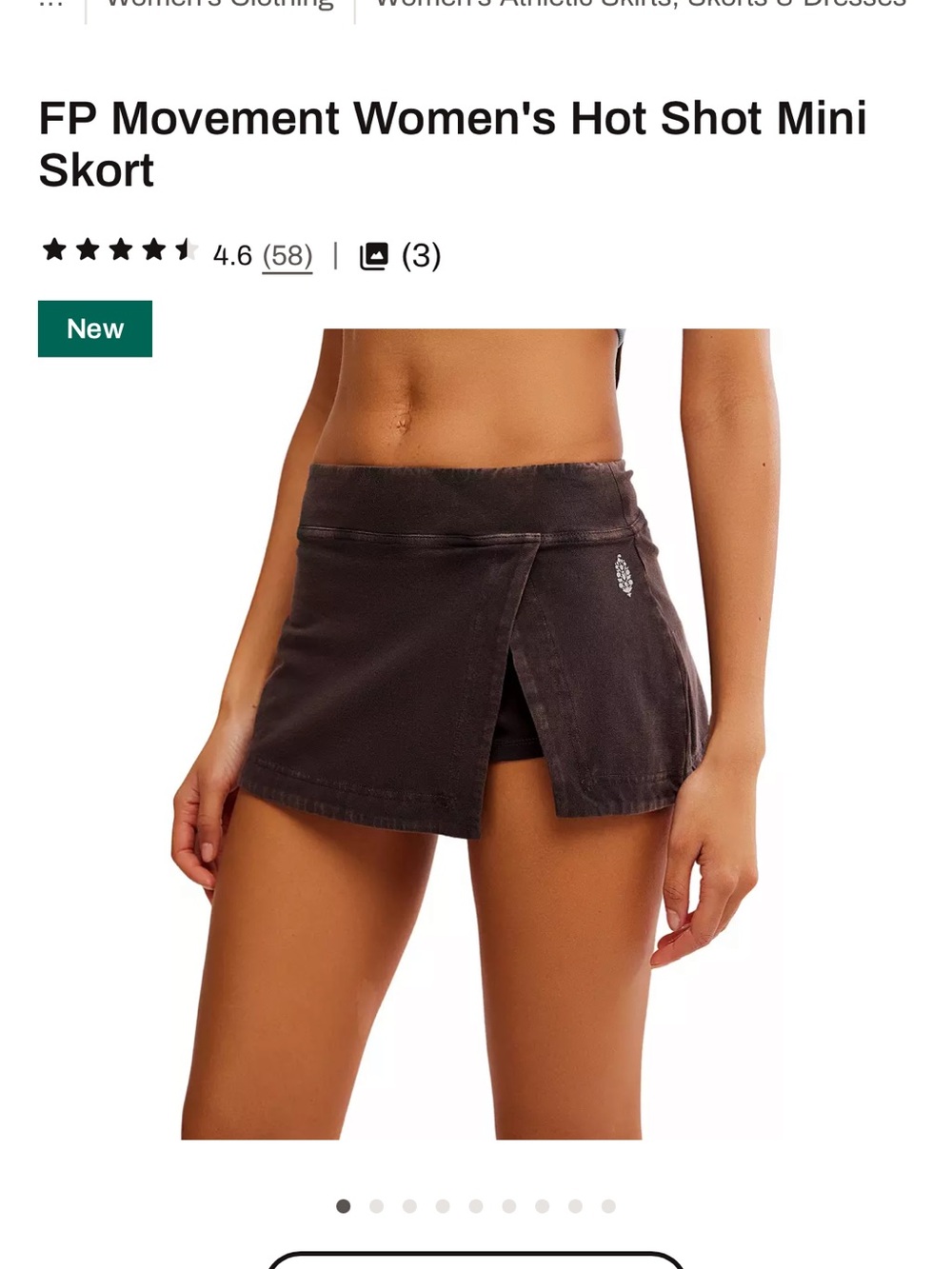 Free People Hot Shot Mini Skort - Black